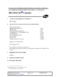B-COMPLEX FORTE with VITAMIN C CAPSULES BECOSULES Capsules