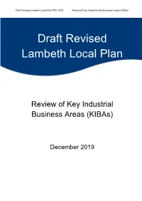 Draft Revised Lambeth Local Plan PSV 2020 Review of Key Industrial and Business Areas (Kibas)