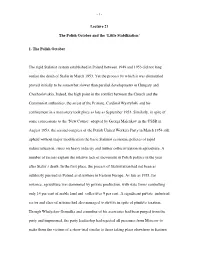 Lecture 21 the Polish October And