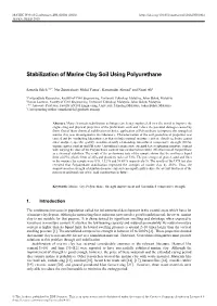 Stabilization of Marine Clay Soil Using Polyurethane