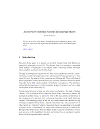 An Overview of Abelian Varieties in Homotopy Theory 1 Introduction