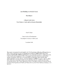 Asset Building Over the Life Course