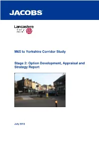 M65 to Yorkshire Corridor Study Stage 2: Option Development, Appraisal