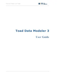 Toad Data Modeler User Guide
