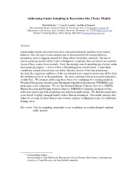 Addressing Onsite Sampling in Recreation Demand Models