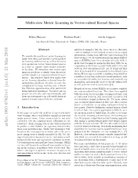 Multi-View Metric Learning in Vector-Valued Kernel Spaces