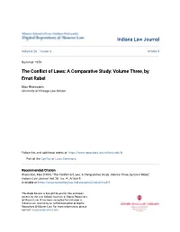 The Conflict of Laws: a Comparative Study: Volume Three, by Ernst Rabel
