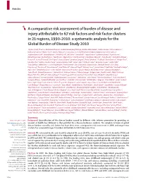 Access Pdf of Lancet Paper on Global Burden of Disease Here