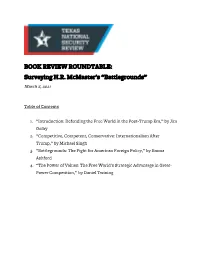BOOK REVIEW ROUNDTABLE: Surveying H.R. Mcmaster's