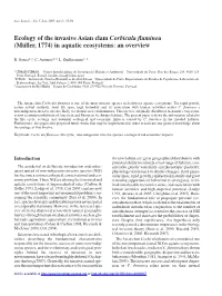 Ecology of the Invasive Asian Clam Corbicula Fluminea (Müller, 1774)