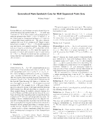 Generalized Ham-Sandwich Cuts for Well Separated Point Sets