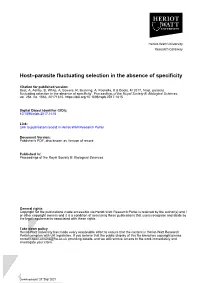 Host–Parasite Fluctuating Selection in the Absence of Specificity