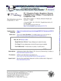 Lymphoma Cells I-Binding Factor 1/Blimp-1 Transcription in PU.1