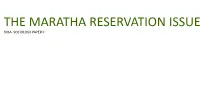 Maratha Reservation