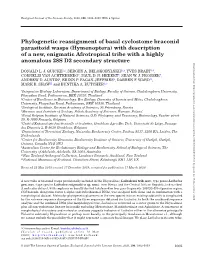 Phylogenetic Reassignment of Basal Cyclostome Braconid Parasitoid Wasps (Hymenoptera) with Description of a New, Enigmatic Afrotropical Tribe with a Highly