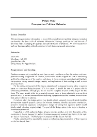 POLS-Y657 Comparative Political Behavior
