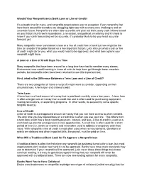 Should Your Nonprofit Get a Bank Loan Or Line of Credit?