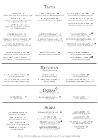 Sides Kulchas Dosas
