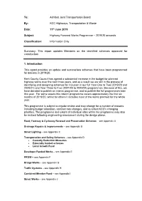 Subject: Highway Works Programme 2011/12