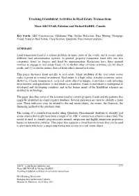 Tracking Fraudulent Activities in Real Estate Transactions