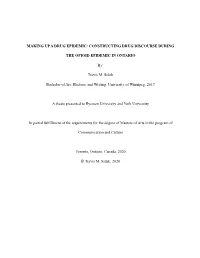Travis Sidak Thesis 2020. Making up a Drug Epidemic