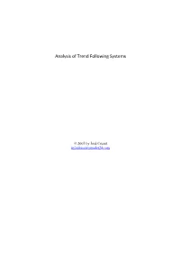 Analysis of Trend Following Systems