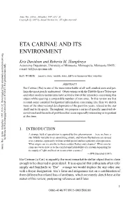 Eta Carinae and Its Environment