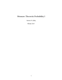 Measure-Theoretic Probability I