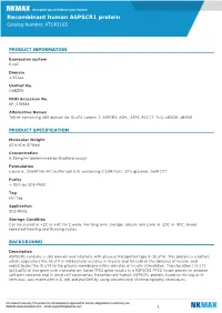 Recombinant Human ASPSCR1 Protein Catalog Number: ATGP2165