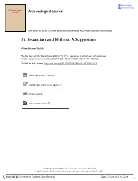 St. Sebastian and Mithras: a Suggestion