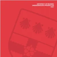University of Reading Undergraduate Prospectus 2021 Welcome