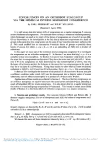 Congruences on an Orthodox Semigroup Via the Minimum Inverse