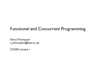 Functional and Concurrent Programming