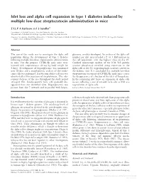 Islet Loss and Alpha Cell Expansion in Type 1 Diabetes Induced by Multiple Low-Dose Streptozotocin Administration in Mice