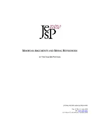 Moorean Arguments and Moral Revisionism