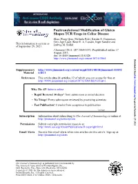 Shapes TCR Usage in Celiac Disease Posttranslational Modification of Gluten