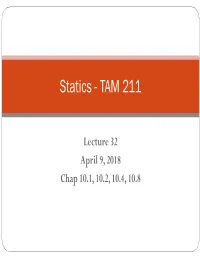 Statics - TAM 211
