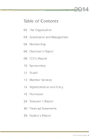 Table of Contents