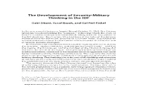 The Development of Security-Military Thinking in The
