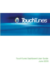 Touchtunes Dashboard User Guide