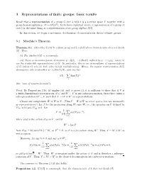 3 Representations of Finite Groups: Basic Results