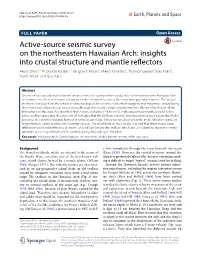 Active-Source Seismic Survey on the Northeastern Hawaiian Arch