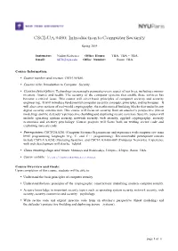 Introduction to Computer Security