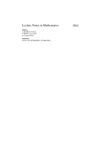 Lecture Notes in Mathematics 1897