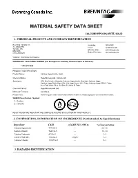 Material Safety Data Sheet
