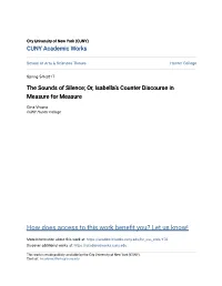 Or, Isabella's Counter Discourse in Measure