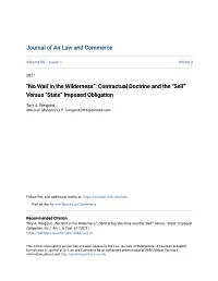 Contractual Doctrine and the Â•Œselfâ•Š Versus Â•Œstateâ•Š Imposed Obli