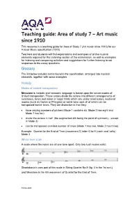 Teaching Guide: Area of Study 7