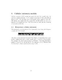 5 Cellular Automata Models