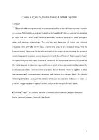 A Network Case Study Abstract This Study Addresses Tension and Its